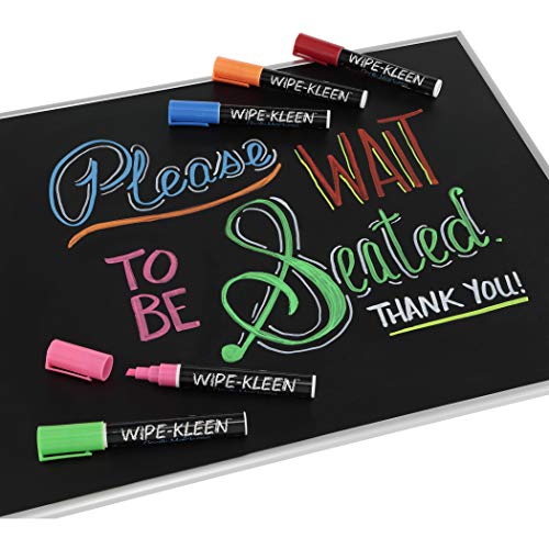 cezanne Wipe-Kleen Liquid Chalk Markers Pastel Color- Set of 8 - for Bistro Signs, Blackboard, Whiteboard & Glass- Reversible Bullet or Chisel Tip - Image 5