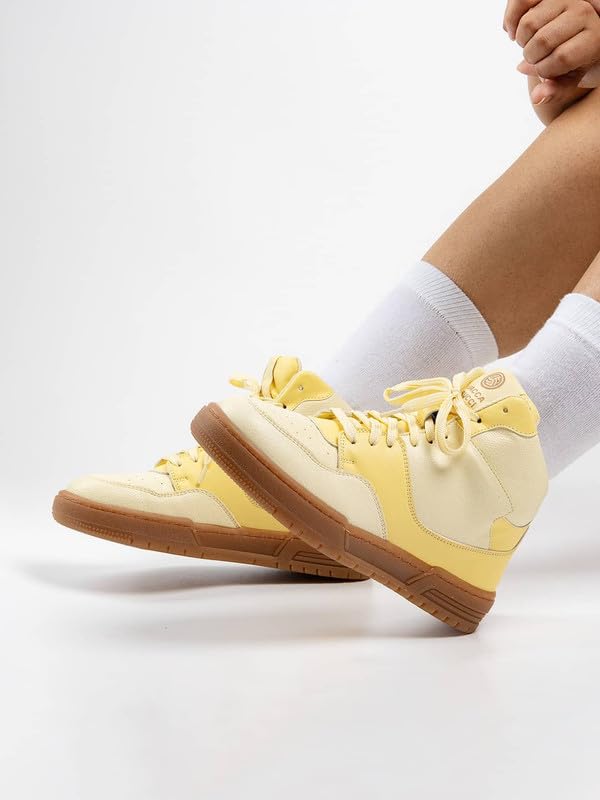 Bacca Bucci ETHEREA Women’s Pop High-Top Sneakers Lemon Zest UK 8 - Image 4