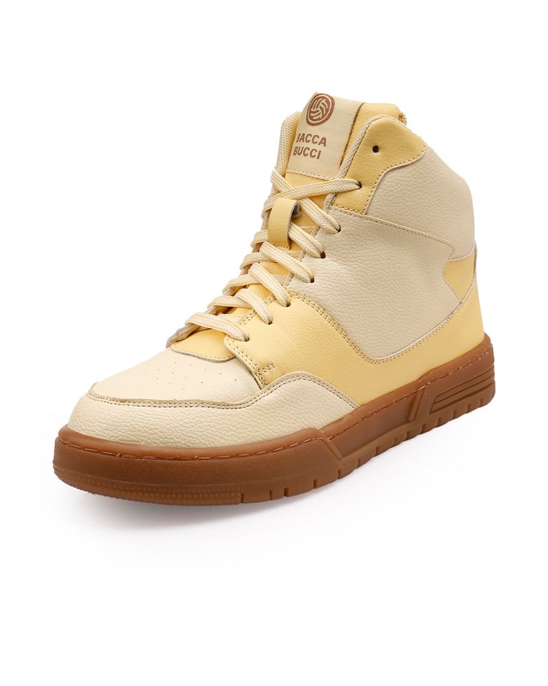 Bacca Bucci ETHEREA Women’s Pop High-Top Sneakers Lemon Zest UK 8 - Image 1