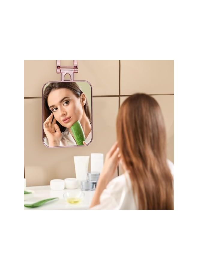 The Bros Folding Makeup Mirror with Stand, Double Sided Pedestal Makeup Mirror, Desk Mirror Travel Hand held Mirror, Double Sided 270 Degree Table Mirror, for Travel Shaving Bedroom Bathroom(15 x 12 cm) - Image 3