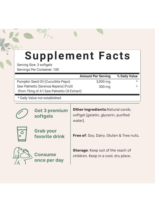 Micro Ingredients - Pumpkin Seed Oil Capsules, 2000Mg Per Serving, Cold Pressed And Virgin Oil, 240 Counts 4 Month Supply, Premium Pumpkin Seeds Oil Supplement, Supports Urinary, Bladder And Prostate Health - Image 1