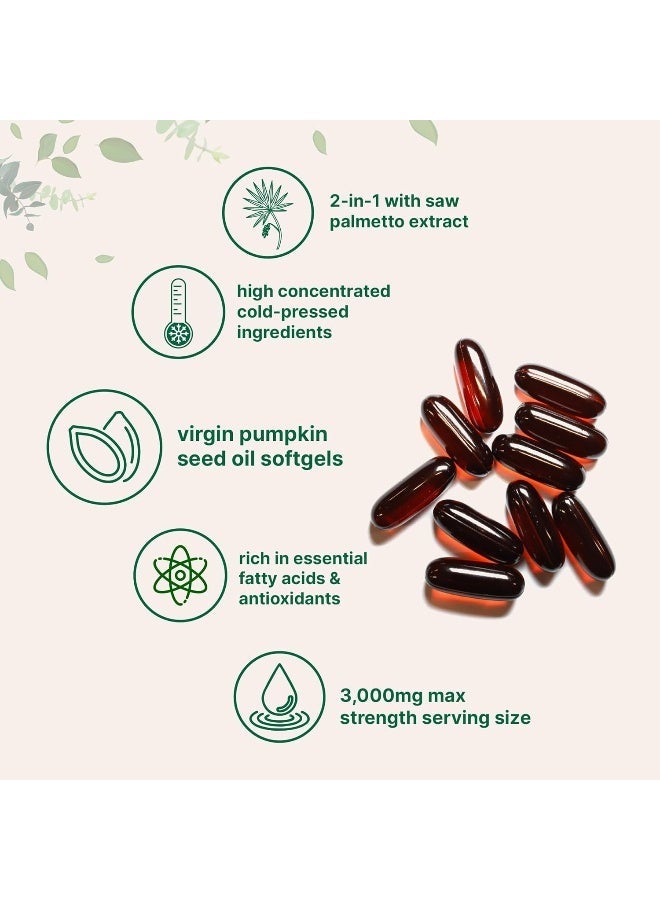 Micro Ingredients Pumpkin Seed Oil Capsules, 3000mg Per Serving, Cold Pressed & Virgin Oil, 300 Softgels (4 Month Supply), Premium Pumpkin Seeds Oil Supplement, Supports Urinary, Bladder & Prostate Health, No GMOs, Vegan - Image 4
