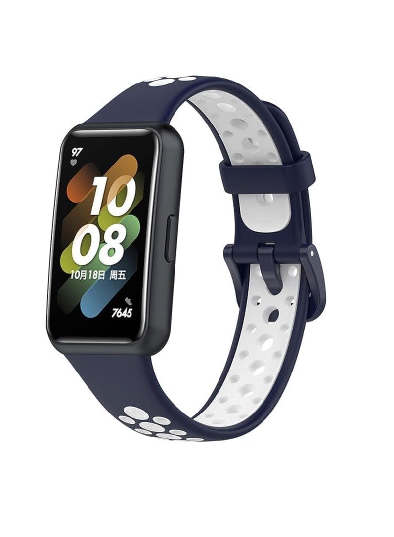 Sport Band Compatible with Huawei Band 7 / Honor Band 7 Sweatproof Lightweight Silicone Strap - Image 1