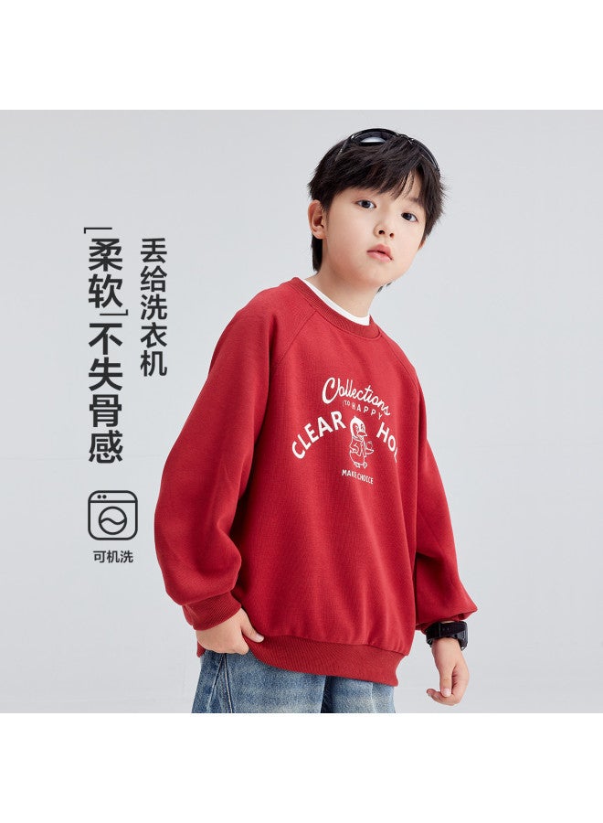 Zuoxi Kids' Hoodie Spring/autumn Round Neck Pullover Boys' Top New Fall Fashion Stylish Loose Fit Trendy Boys' Big Kids Clothing - Image 4
