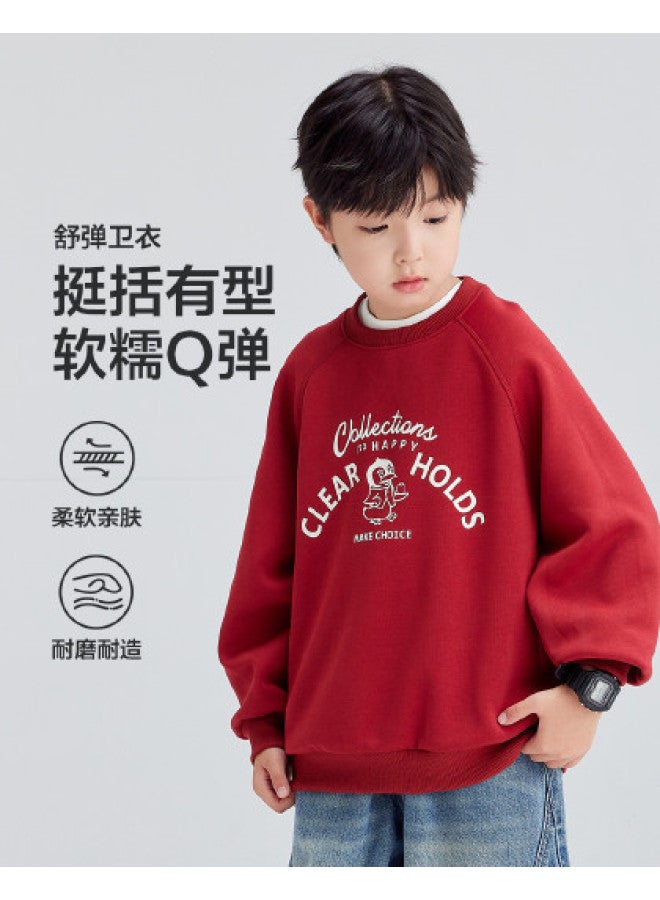 Zuoxi Kids' Hoodie Spring/autumn Round Neck Pullover Boys' Top New Fall Fashion Stylish Loose Fit Trendy Boys' Big Kids Clothing - Image 1