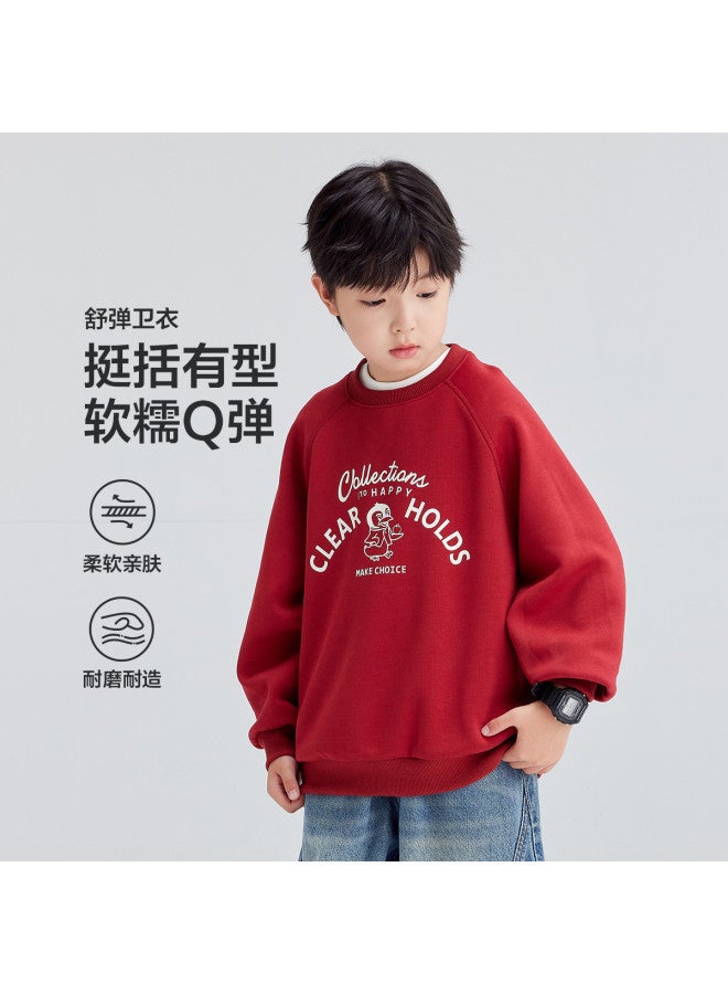 Zuoxi Kids' Hoodie Spring/autumn Round Neck Pullover Boys' Top New Fall Fashion Stylish Loose Fit Trendy Boys' Big Kids Clothing - Image 2