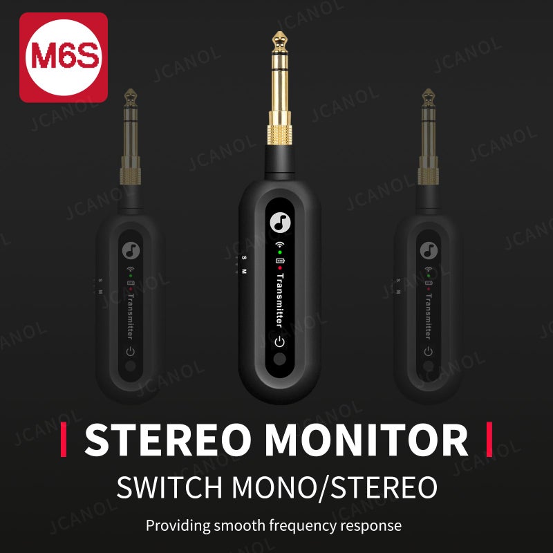 JCANOL Stereo Wireless in-Ear Monitor System 2.4G Wireless IEM System Stage Monitor with 90Â° Rotate Transmitter Beltpack Receiver 164ft for Studio, Band (One Receiver+ One Transmitter(90Â° Rotate)) - Image 4