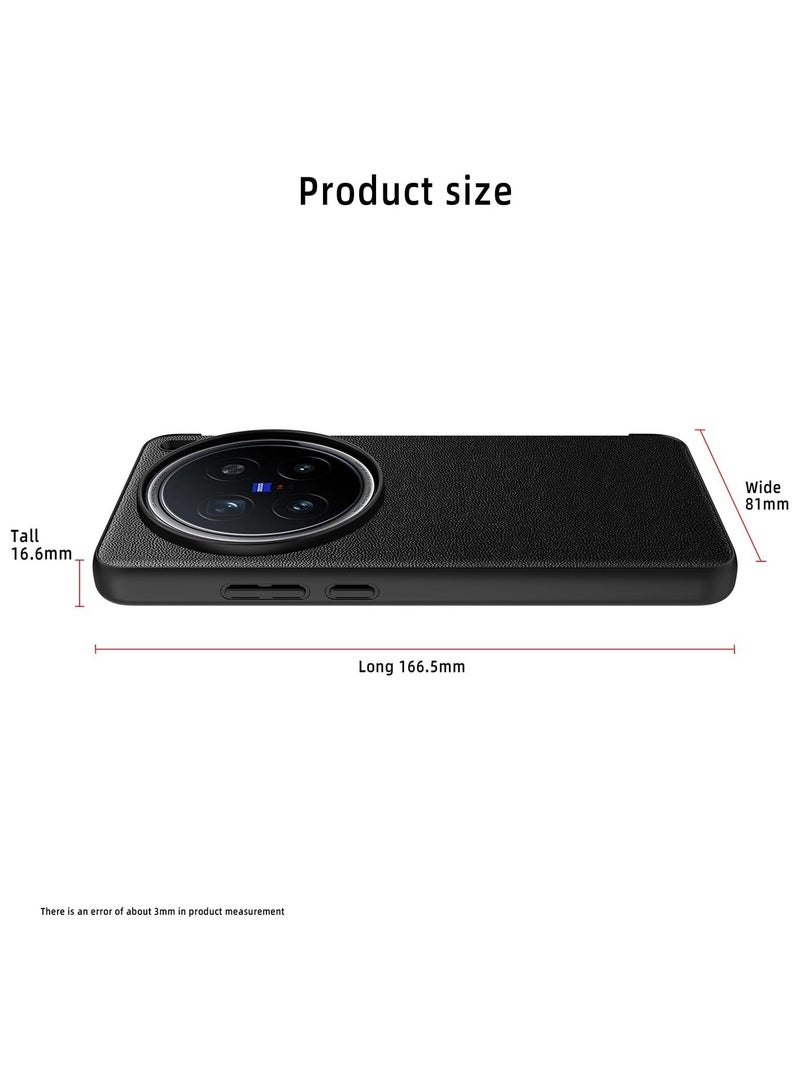 For Vivo X200 Pro Smart Clear View Cover,Ultra Slim Leather Flip Protective Cover for Vivo X200 Pro(Black) - Image 2