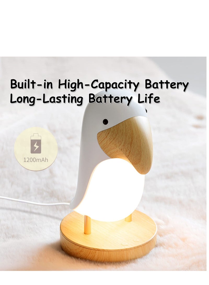 Excefore Cartoon Animal Toucan Bird Night Light, LED Charging Desk Lamp for Kids, Portable Creative Design Decorations Toys, Suitable for Kids Girls Teenages - Image 5