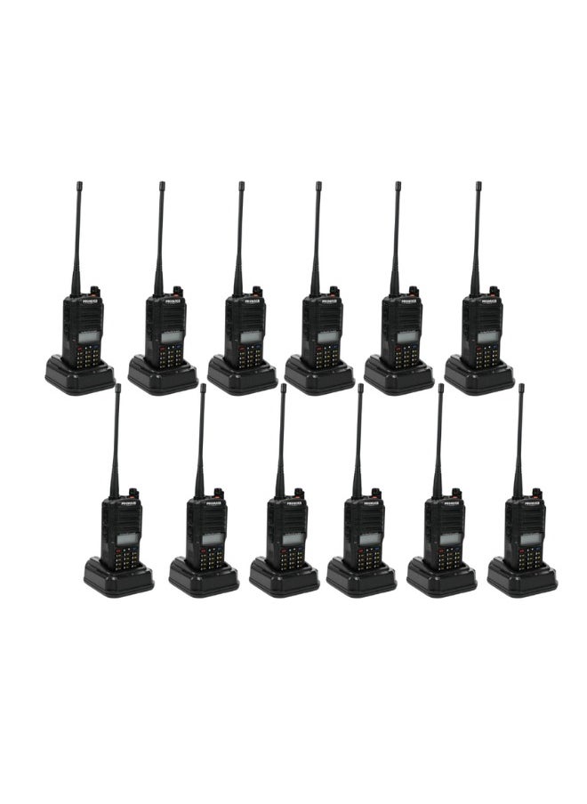 PROMAGE Promage Connect PC-WT900 PLUS Two Way Radio 12 Pack With Earpiece, Dual Band, Auto-Back Light, Time-out Timer, Voice Prompt, AUTO Keypad Lock, Emergency Alarm, Built in Flashlight, Low Battery Warning, 12- Pack  - Image 1
