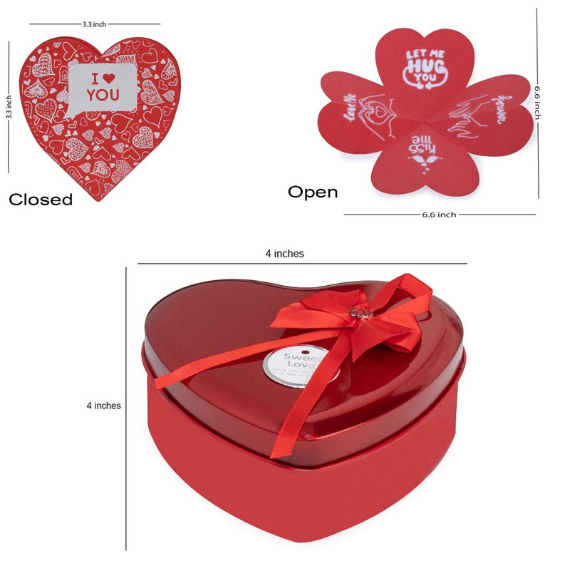 Next Bazaar Valentine Day Rose Gift Combo Artificial Heart Shape Box and Teddy, Rose Floral Scented Bath Soap Rose for Men and Women - Image 4