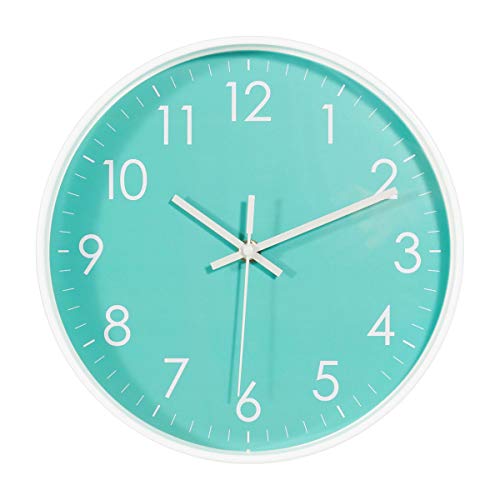 Jdelai Indoor Silent Non-Ticking Quartz Modern Simple Wall Clock Digital Quiet Sweep Movement Office/Kitchen/School/Living Room Decor 10 Inch - Image 1