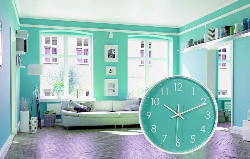 Jdelai Indoor Silent Non-Ticking Quartz Modern Simple Wall Clock Digital Quiet Sweep Movement Office/Kitchen/School/Living Room Decor 10 Inch - Image 4