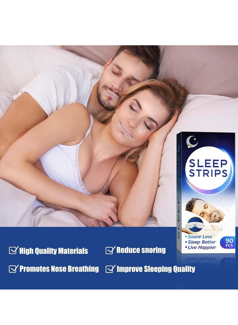 SYOSI 90 PCS Gentle Mouth Tape for Nose Breathing Anti Snore Devices Instant Stop Snoring Aids for Men and Women - Image 4