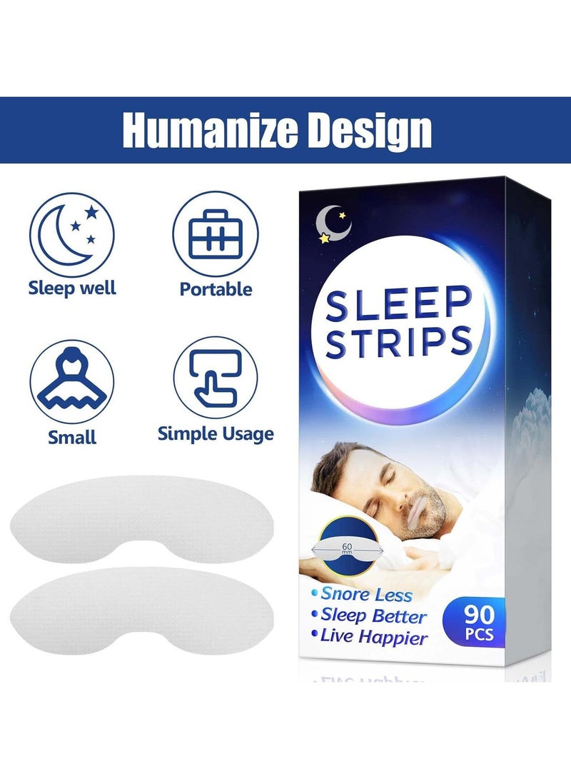 SYOSI 90 PCS Gentle Mouth Tape for Nose Breathing Anti Snore Devices Instant Stop Snoring Aids for Men and Women - Image 2