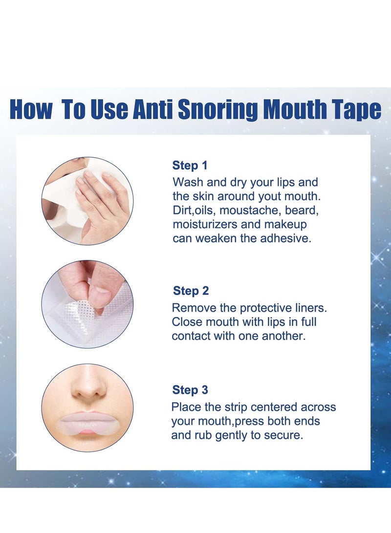 SYOSI 90 PCS Gentle Mouth Tape for Nose Breathing Anti Snore Devices Instant Stop Snoring Aids for Men and Women - Image 5