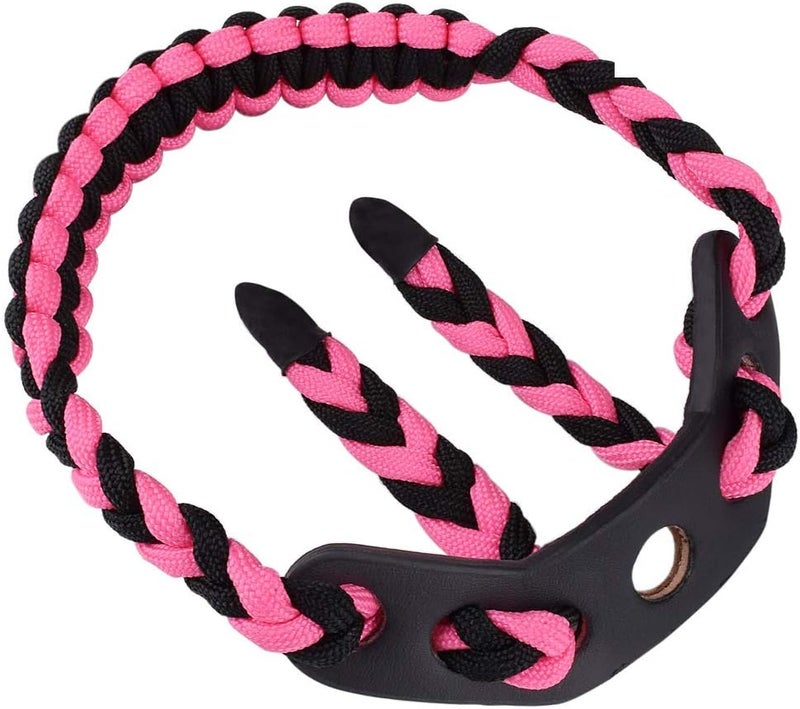 Bow Wrist Sling 550 Paracord - Survival Hunting Shooting - Durable Leather