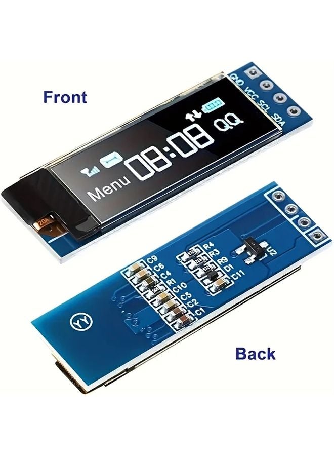 شاشة أوليد بيضاء 0.91 بوصة وحدة عرض 128x32 واجهة IIC لأردوينو 3.3 فولت 5 فولت - Image 1