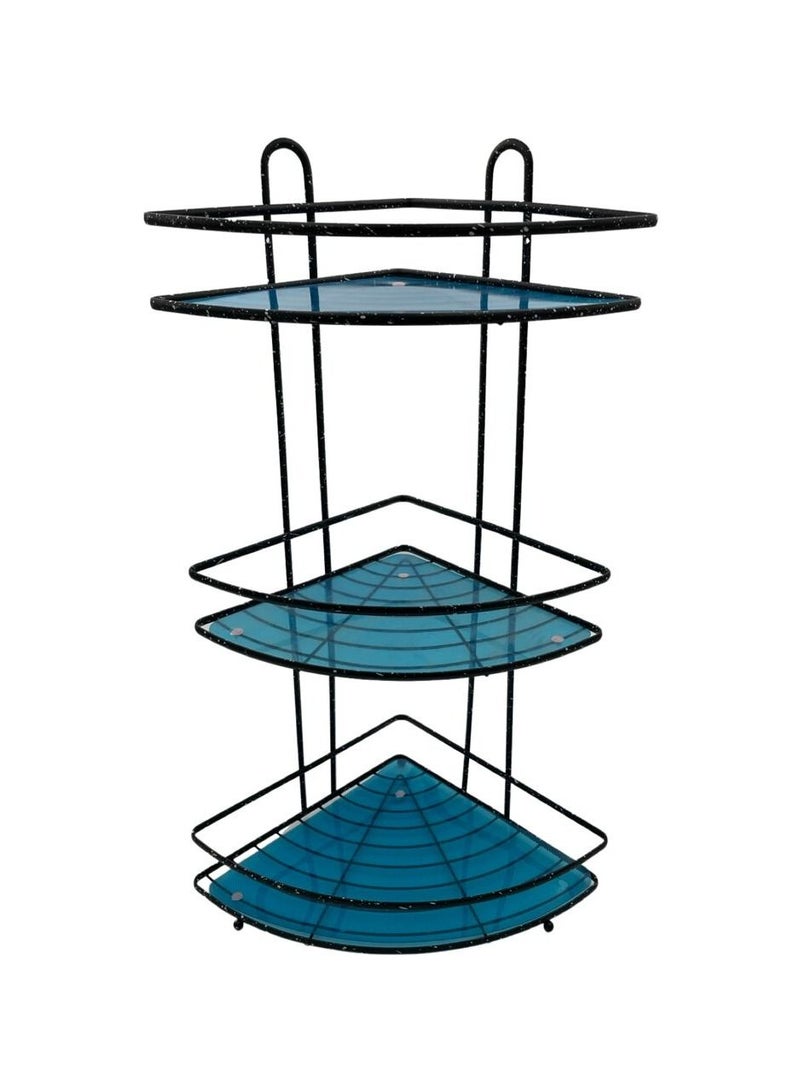 ALMUFARREJ Three-tier corner storage rack black