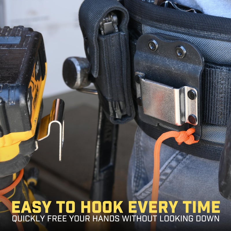 Holstery DriverMaster | Clip-On Tool Belt Drill Holder - Simple Hook Holster for Cordless Drill, Impact, Nailer, Tape Measure, or Any Tools with Hanger Clips - Image 4