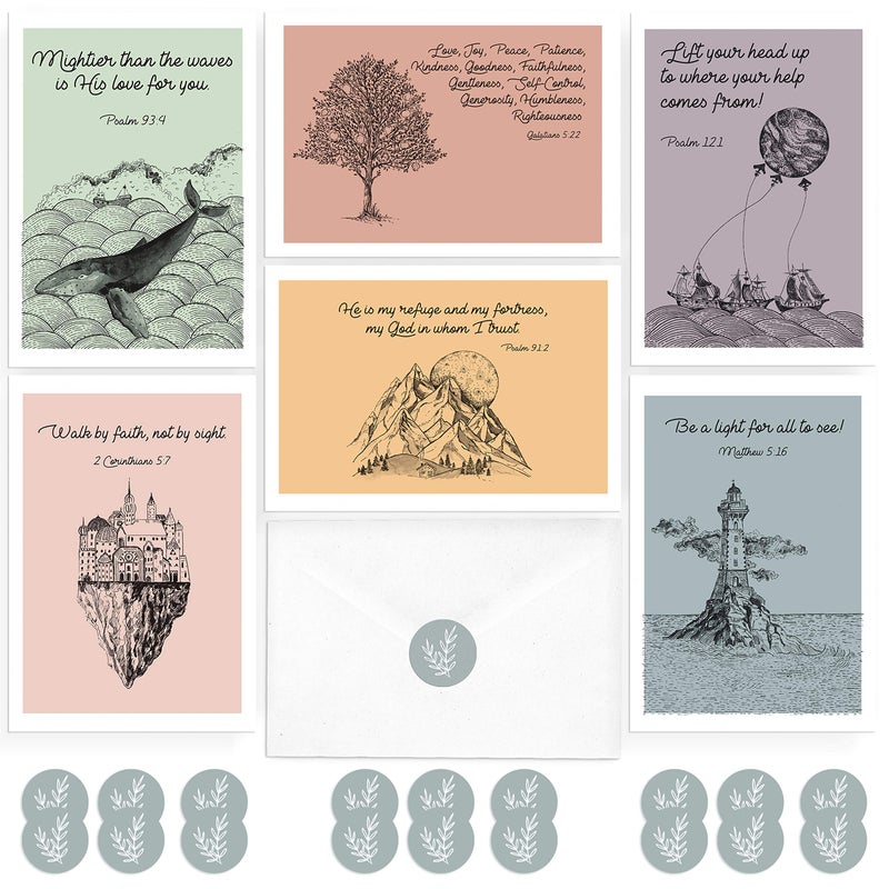 DiverseBee All-Occasion Kindness Cards Assortment, 18 Pieces, with Envelopes - Image 1