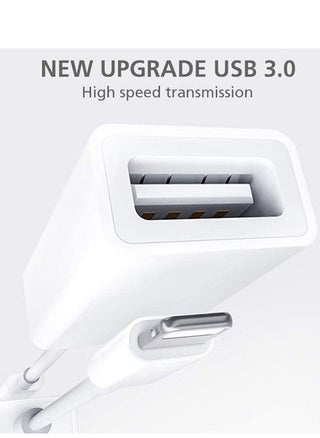 Apple MFi Certified Lightning to USB Camera Adapter – USB 3.0 OTG Data Sync Cable for iPhone and iPad, Compatible with Card Readers, Keyboards, Mice, and USB Flash Drives - pzsku/Z6CA7BBBCA97BE6A4E77CZ/45/_/1739912664/89275142-d152-4b87-8232-e4bc4d55c25c
