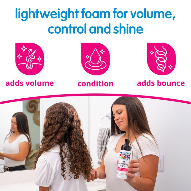 SO COZY SoCozy Hair Mousse for Kids, Curl Volumizing Foam Mousse for Curly Hair (6 Fl Oz) Enhances Shine & Volume, Gentle Formula with Panthenol, Hydrolyzed Proteins & Keratin, Paraben & Sulfate-Free - Image 2