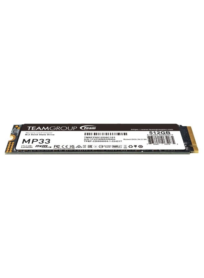 TeamGroup تيم جروب MP33 512GB M.2 PCIe 3.0 x4 مع NVMe 1.3 محرك أقراص ثابت داخلي SSD 1800MB/s قراءة، 1500MB/s - Image 2