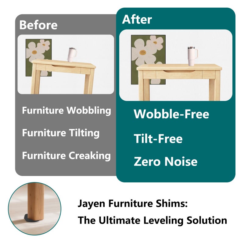 Jayen Rubber Shims 20 Pack â€“ Non-Slip Furniture Levelers & Stackable Wedges for Tables, Toilets, Appliances & More â€“ DIY Home Improvement, Black - Image 3