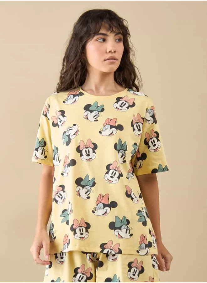 FAV All-Over Minnie Mouse Print T-shirt and Shorts Set