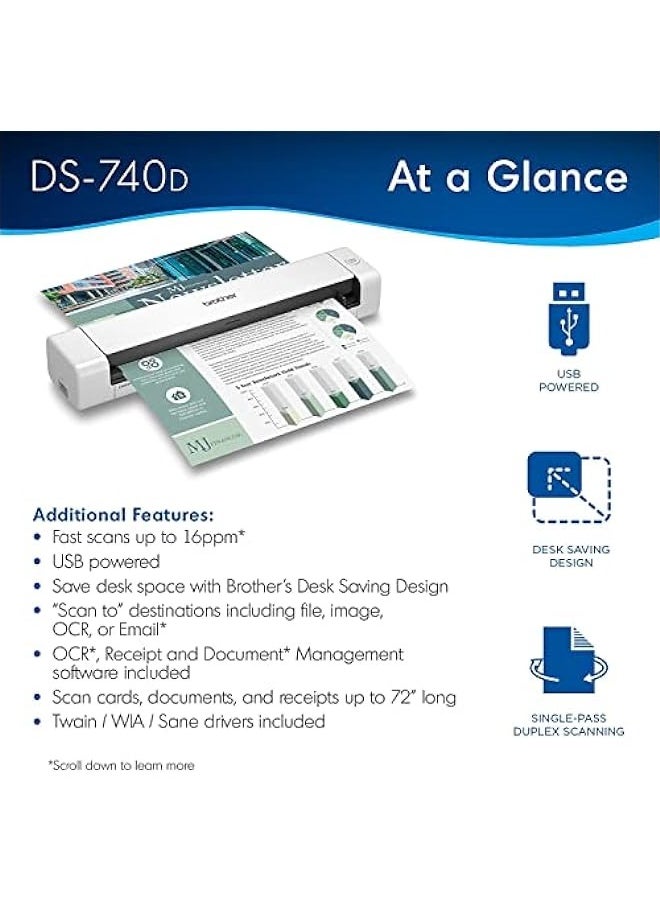 ANKOVO DS-740D Duplex Compact Mobile Document Scanner  - Image 2