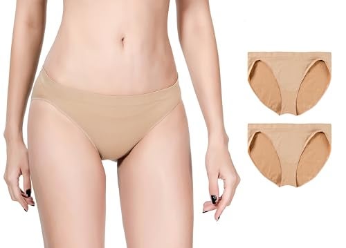 MOLLDAN Pro Dance Ballet Briefs for Women and Girls Seamless Gymnastics Underpants Dancer Beige Bottoms Ballerina Underwear(8C14-2) - Image 1