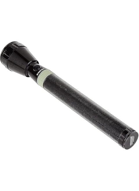 Geepas Gfl51031 Rechargeable Led Flashlight - Torch With 2000 Meters Range, Portable Design & 3 Hours Working |Perfect For Camping Bicycle Hiking Emergency, Black