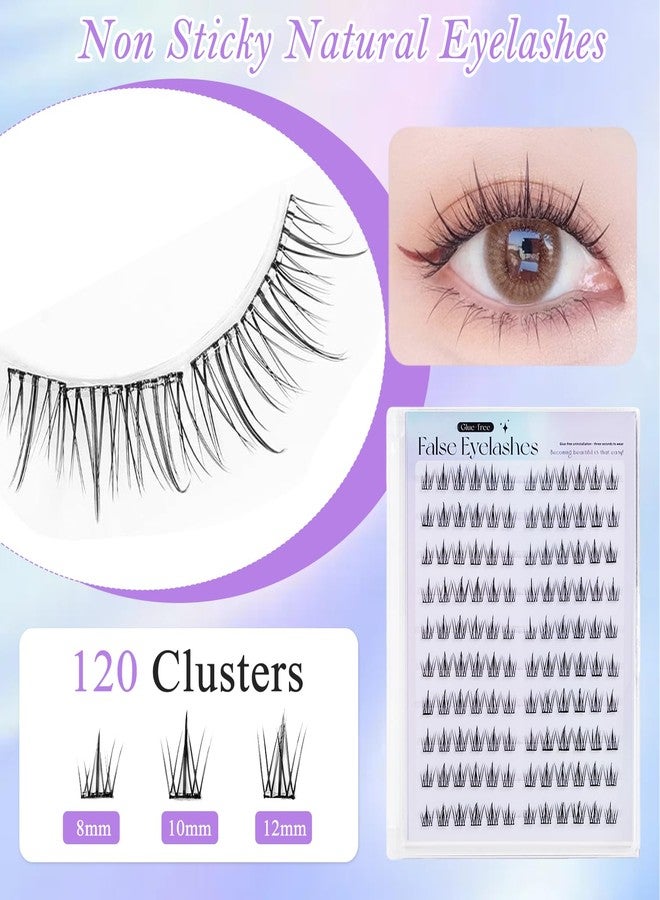 TecoKart® 120 Pcs Natural Look Eye Lashes for Women | Soft Lightweight False Eyelashes | Reusable Fake Lashes | Cluster Lash Extension Kit with Tweezer - Image 2