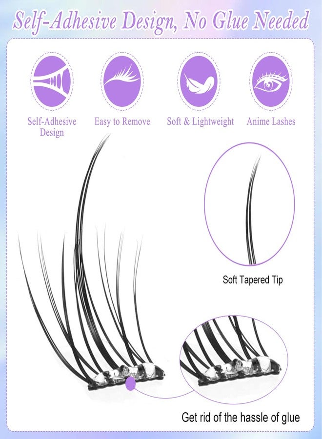 TecoKart® 120 Pcs Natural Look Eye Lashes for Women | Soft Lightweight False Eyelashes | Reusable Fake Lashes | Cluster Lash Extension Kit with Tweezer - Image 3