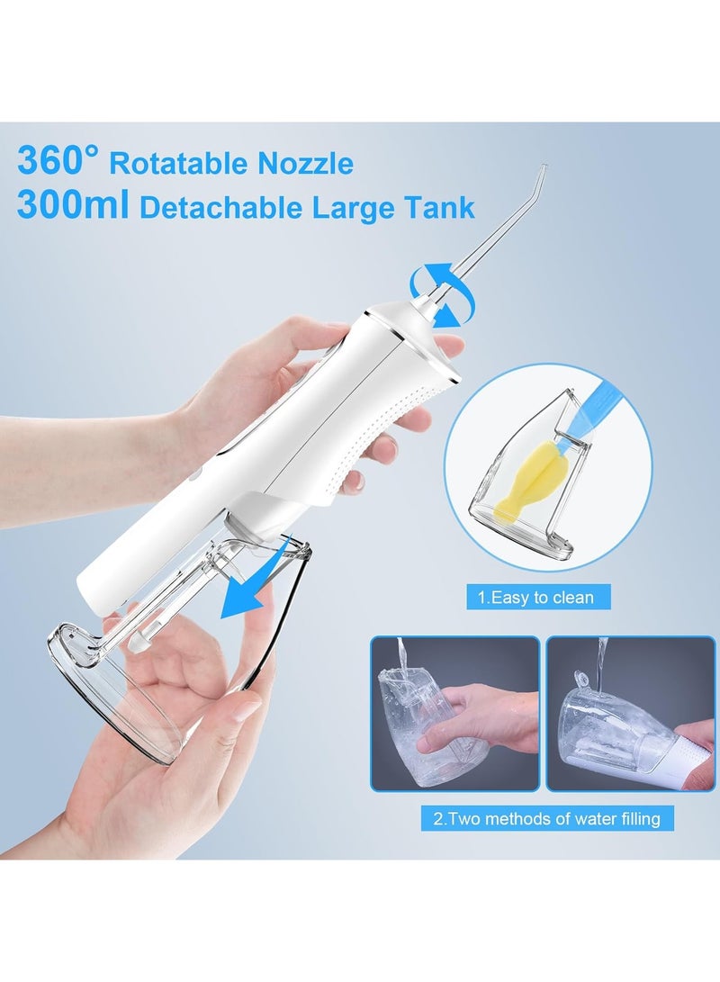 ACLIX Water Flosser Tooth Brush, Cordless 310mL Professional Oral Irrigator, 360° Nozzle Rotation, Hidden Charging Port, 4 Modes 4 Jet Tips, IPX7 Waterproof, Easy-to-Clean (Pink) - Image 5