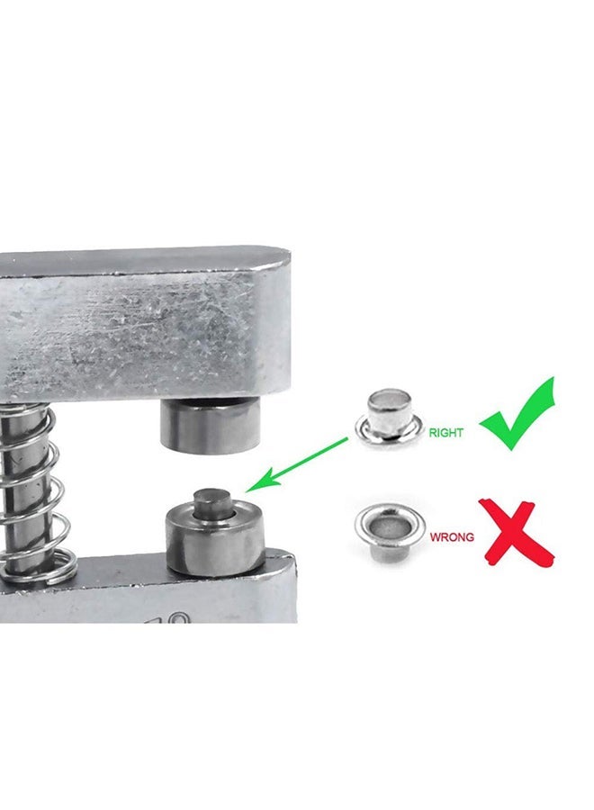 NIBEMINENT 101-Piece Eyelet Grommet Pliers Kit Silver - Image 4