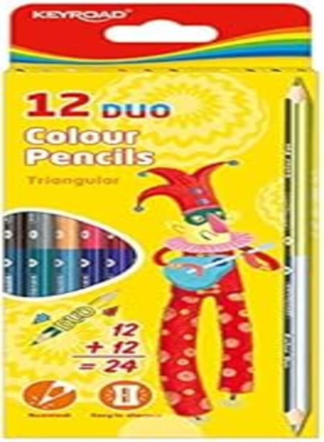Keyroad 12pcs(24colors) double tip color pencil/color KR971281(1 piece)