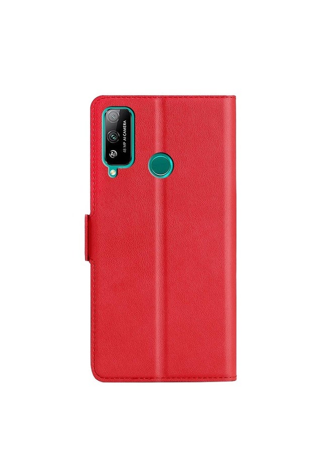 HuHa Case Cover For Honor Play 4T Ultra-thin Voltage Side Buckle PU + TPU Leather Phone Case(Red) - Image 3
