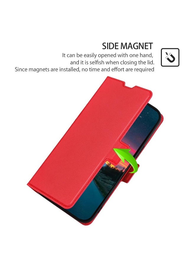 HuHa Case Cover For Honor Play 4T Ultra-thin Voltage Side Buckle PU + TPU Leather Phone Case(Red) - Image 5