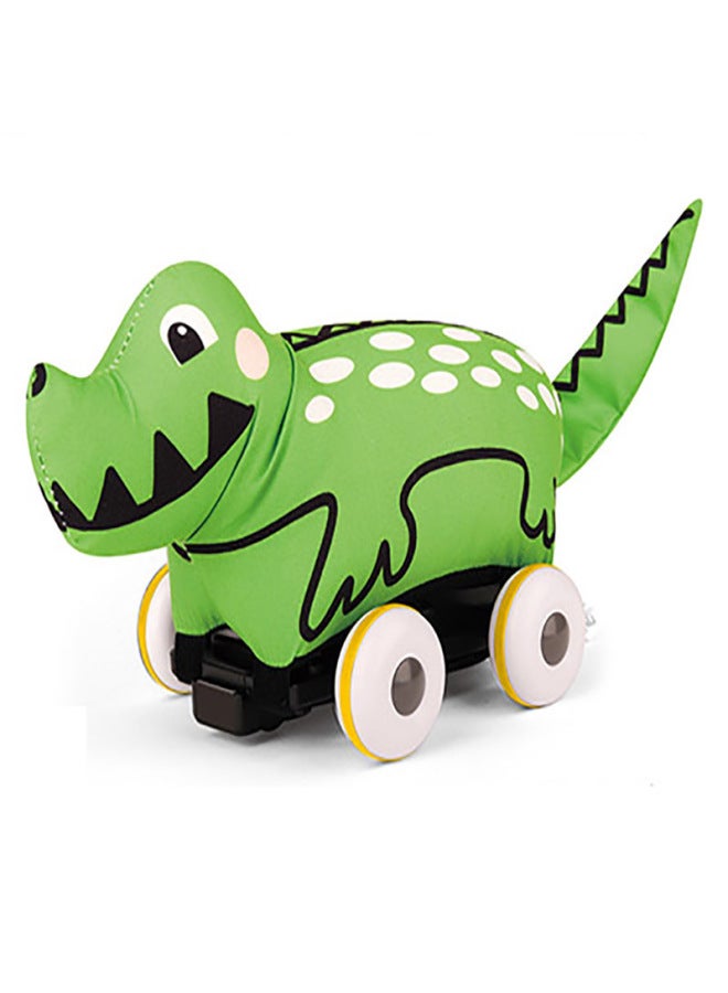 2.4G Remote Control Two-way Plush Elephant Tiger Fabric Car Animal Cloth Car Educational Boy Toy-Color:Remote Control Plush Crocodile  - Image 1