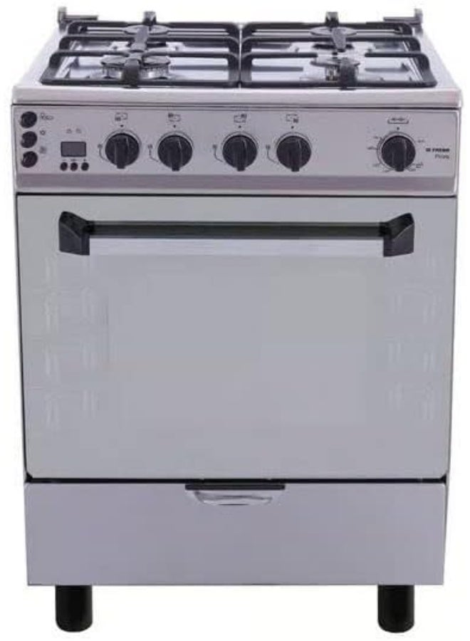 Fresh Plaza Cast Freestanding Gas Cooker 4 Burners 60*60cm - Stainless Steel - Image 2