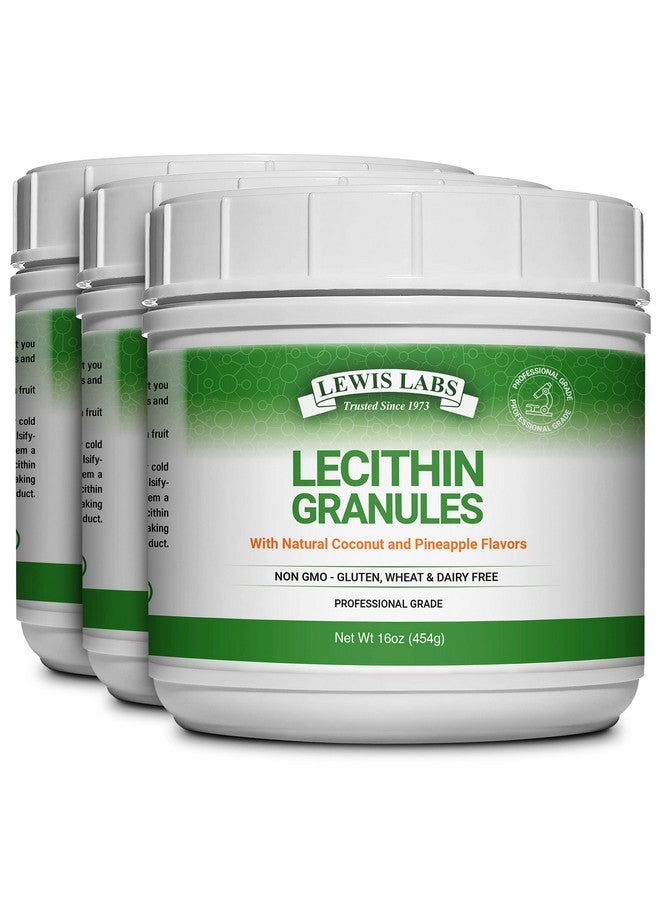 Lewis Labs Lecithin Granules Supplement | Natural Soy Lecithin Powder Is An Excellent Source Of Phosphatidyl Choline | Lactation Support, Immune Function & Support Brain Health, 16 Oz - Image 1
