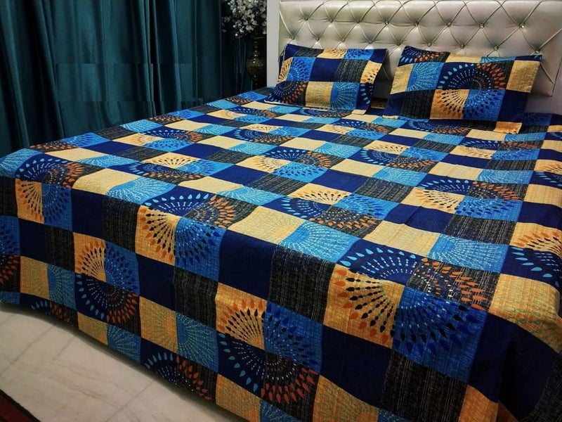 BhaiJi BedSheet BhaiJi's Casement BedSheet for Double Bed Pure Cotton, Bright Colors, Abstract Design - Image 4