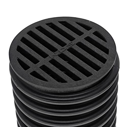 NDS 11, 4 in. Round Grate Drain Cover, Connects to 4 Inch Drain Pipes & Fittings, for Small Lawns, Landscaping and Patios, Black Plastic - Image 3