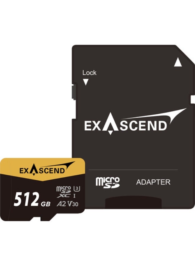 Exascend 512GB Catalyst UHS-I microSDXC Memory Card with SD Adapter - Image 1