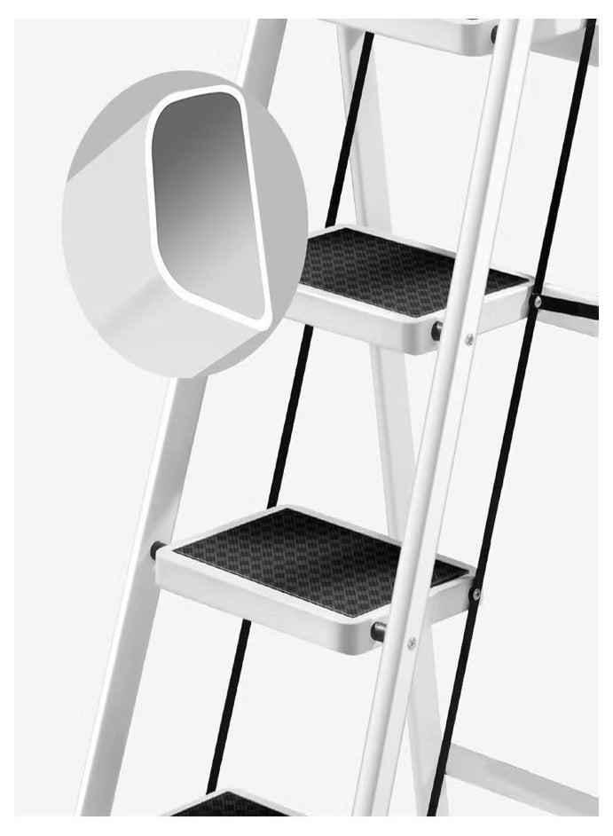 رافين خطوات سلم داخلي متعدد الوظائف قابل للطي ورف تخزين مناسب للمطبخ والمنزل وغرفة المعيشة مقاس 60 × 45 × 136 سم - Image 3