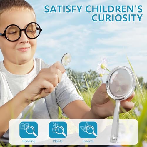 OBTANIM 20 Pack Mini Plastic Handheld Magnifying Glasses Portable Reading Magnifier for Senior and Kids, Hand Lens 5X Magnifier for Home, Indoor and Outdoor Use - Image 3