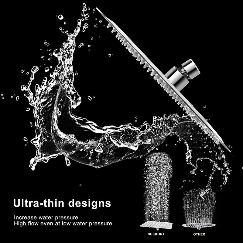 Specule Alive, Brass Concealed Body High Flow | Diverter Full Set for Bathroom with 12x12 Inch | Ceiling Mount Overhead Shower & Bath Tub Spout | Premium Bathroom Shower Set - Image 5
