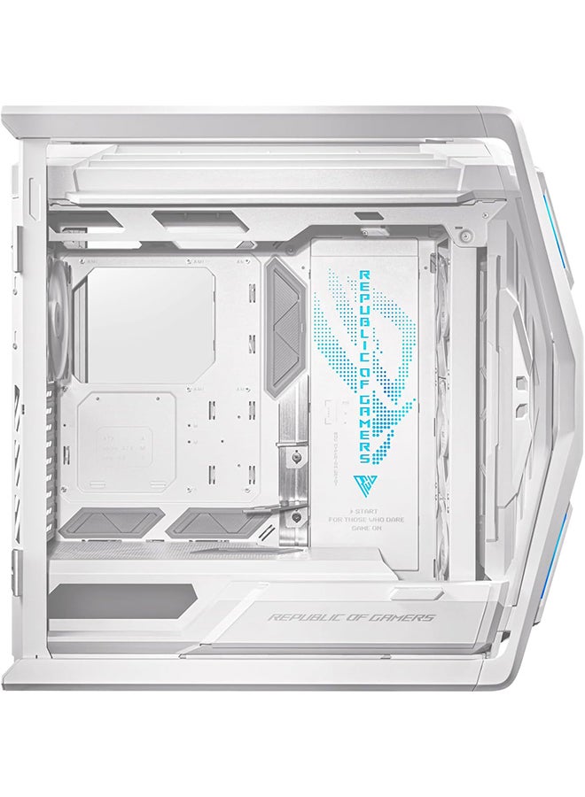ASUS ROG Hyperion GR701 E-ATX PC Case, Tempered Glass Side Panels, Up to 420mm Dual Radiator, 4*140mm Fans, Metal GPU Holder, Compnent Storage, ARGB Fan Hub, 60W Fast Charging, 90DC00F3-B39000 White - Image 5